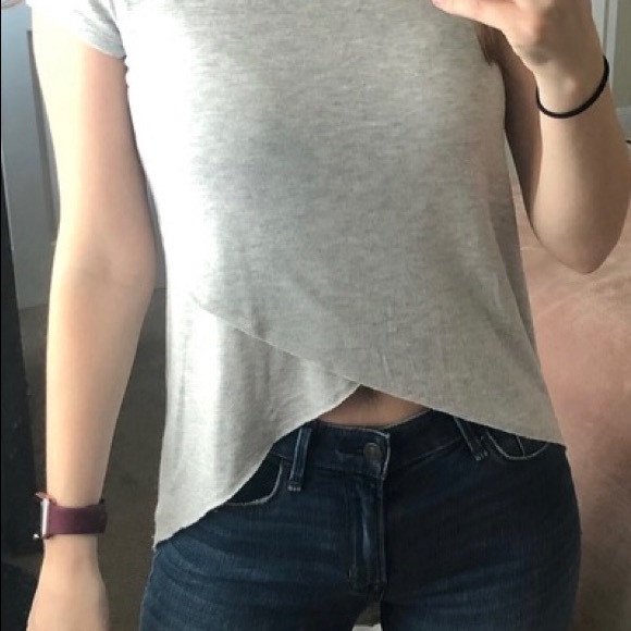 Express Hi-lo Wrap Top - Picture 3 of 6